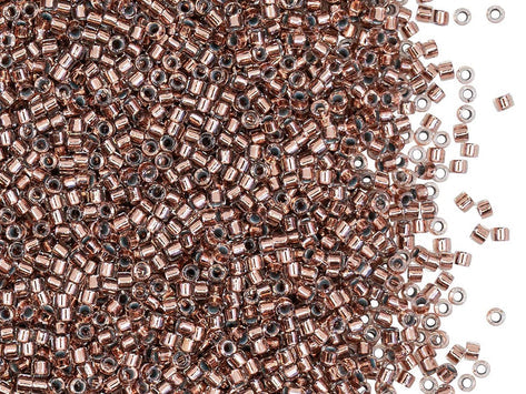 Delica Seed Beads 11/0, Crystal Copper Lined, Miyuki Japanese Beads
