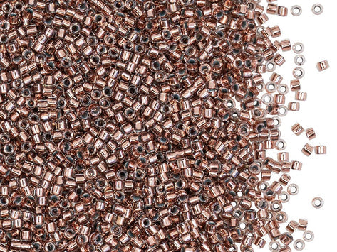 Delica Seed Beads 11/0, Crystal Copper Lined, Miyuki Japanese Beads