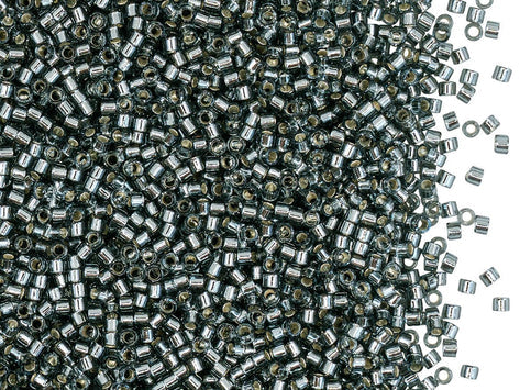 Delica Seed Beads 11/0, Grey Silver Lined, Miyuki Japanese Beads