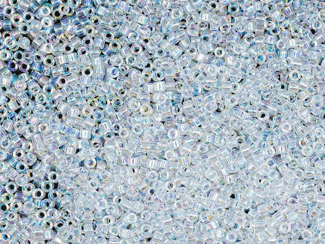 Delica Seed Beads 11/0, Crystal AB, Miyuki Japanese Beads