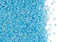 Delica Seed Beads 11/0, Lined Sky Blue AB, Miyuki Japanese Beads