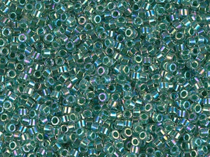 11/0 Miyuki Delica Lined Lime AB Japanese Seed Beads