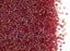 5 g 11/0 Miyuki Delica, Lined Lt. Cranberry AB, Japanese Seed Beads
