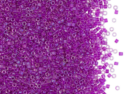 5 g 11/0 Miyuki Delica, Lined Lilac AB, Japanese Seed Beads