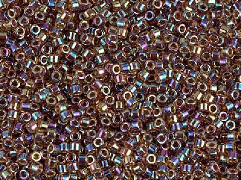 11/0 Miyuki Delica Root Beer Amber AB Japanese Seed Beads