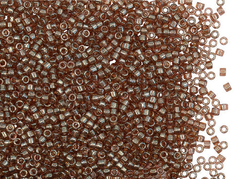Delica Seed Beads 11/0, Gold Luster Rose, Miyuki Japanese Beads