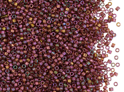 5 g 11/0 Miyuki Delica, Gold Red Luster, Japanese Seed Beads