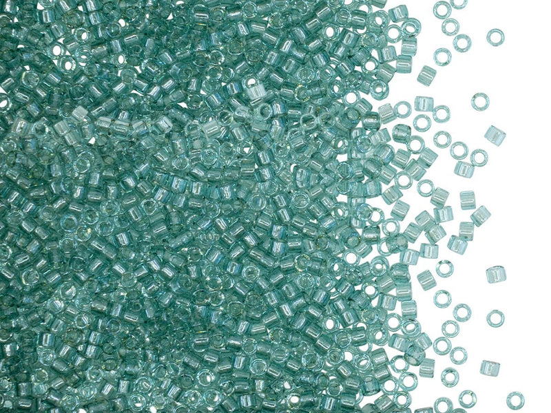 5 g 11/0 Miyuki Delica, Transparent Sea Foam Luster, Japanese Seed Beads