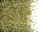 Delica Seed Beads 11/0, Transparent Olivine Golden Luster, Miyuki Japanese Beads