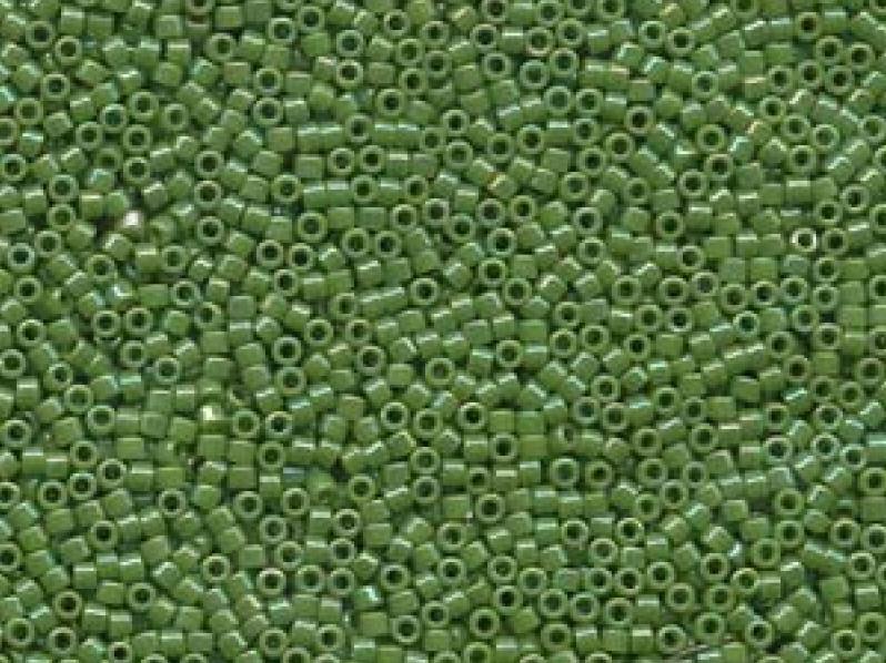 11/0 Miyuki Delica Opaque Green AB Japanese Seed Beads