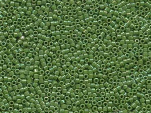 11/0 Miyuki Delica Opaque Green AB Japanese Seed Beads