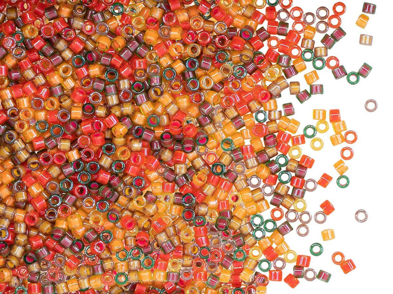 5 g 11/0 Miyuki Delica, Luminous Mix 3, Japanese Seed Beads