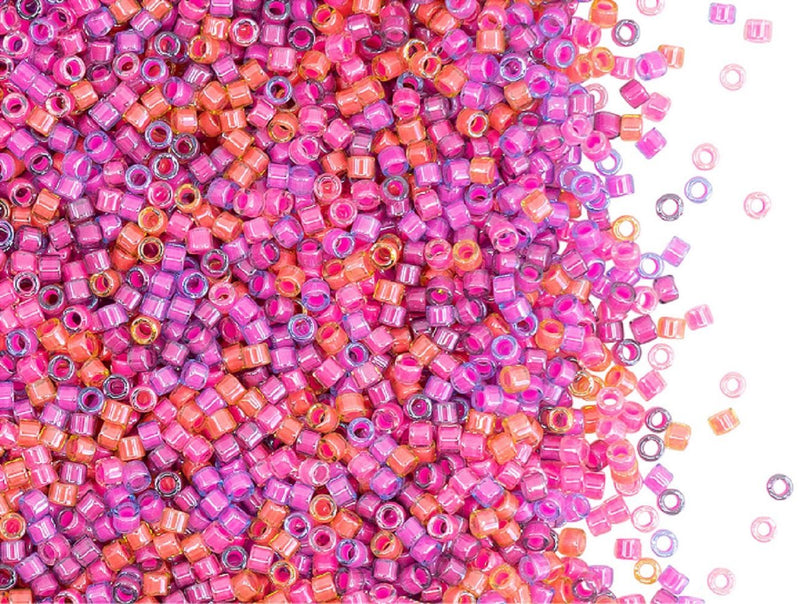 5 g 11/0 Miyuki Delica, Luminous Mix 4, Japanese Seed Beads