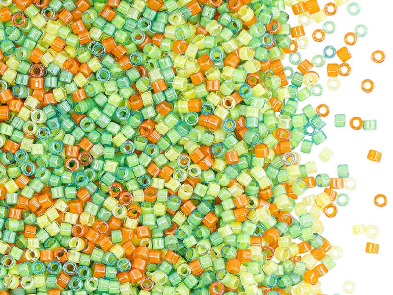 5 g 11/0 Miyuki Delica, Luminous Mix 6, Japanese Seed Beads