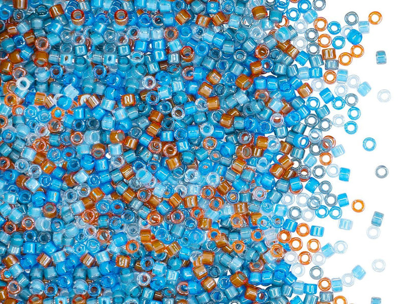 5 g 11/0 Miyuki Delica, Luminous Mix 8, Japanese Seed Beads
