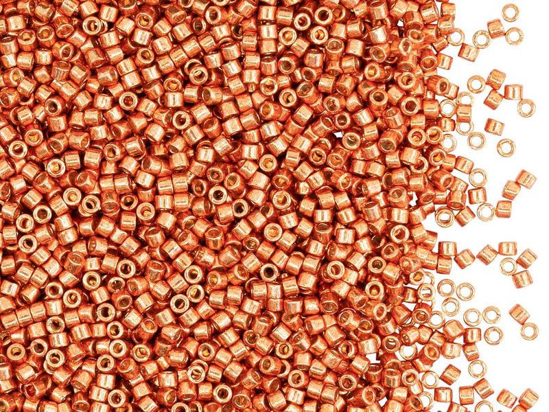 5 g Delica 11/0 Miyuki, Duracoat Galvanized Pink Blush, Japanese Seed Beads