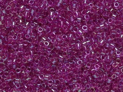 Delica Seed Beads 11/0, Fancy Lined Magenta, Miyuki Japanese Beads
