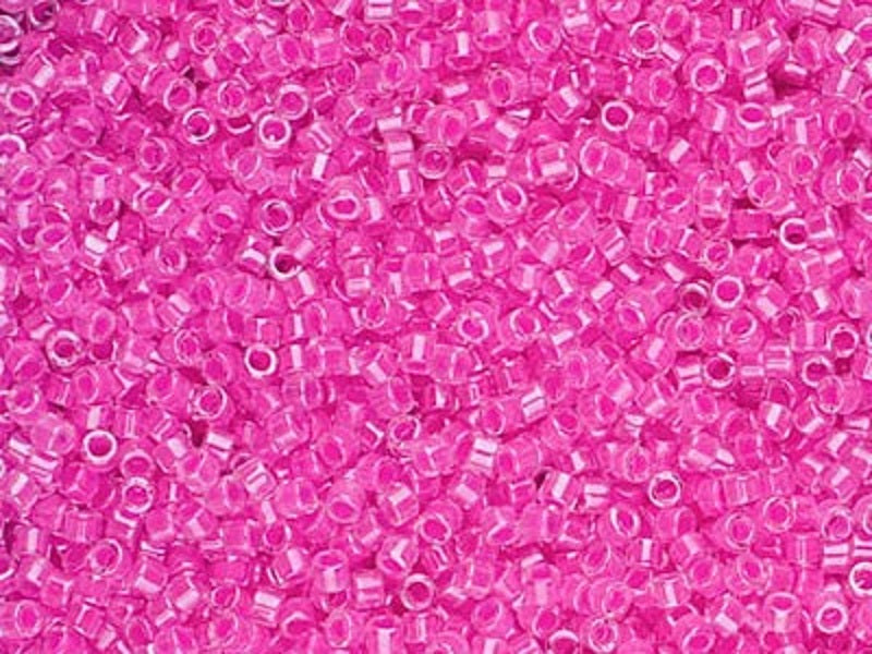 Delica Seed Beads 11/0, Luminous Hot Magenta, Miyuki Japanese Beads