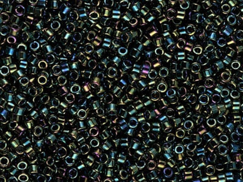 Delica Seed Beads 11/0, Green Iris, Miyuki Japanese Beads