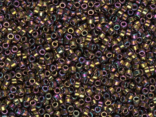 Delica Seed Beads 11/0, Metallic Light Bronze Iris, Miyuki Japanese Beads