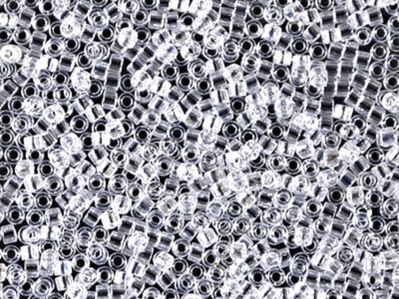 Delica Seed Beads 11/0, Crystal Luster, Miyuki Japanese Beads