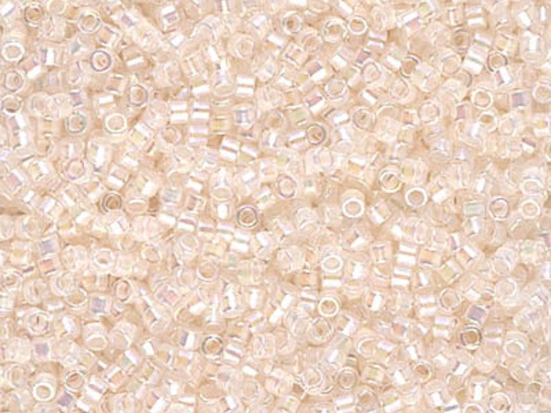 Delica Seed Beads 11/0, Off White AB, Miyuki Japanese Beads