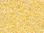 Delica Seed Beads 11/0, Lined Pale Yellow AB, Miyuki Japanese Beads