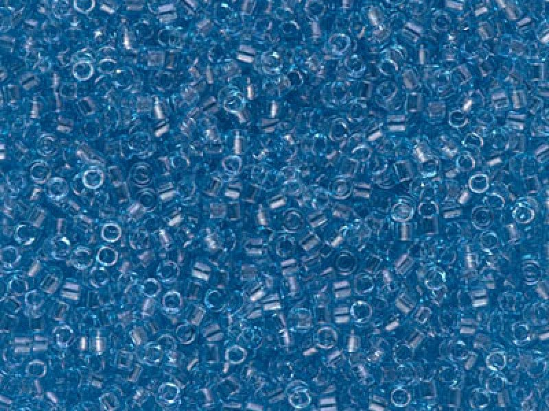 Delica Seed Beads 11/0, Transparent Blue Luster, Miyuki Japanese Beads
