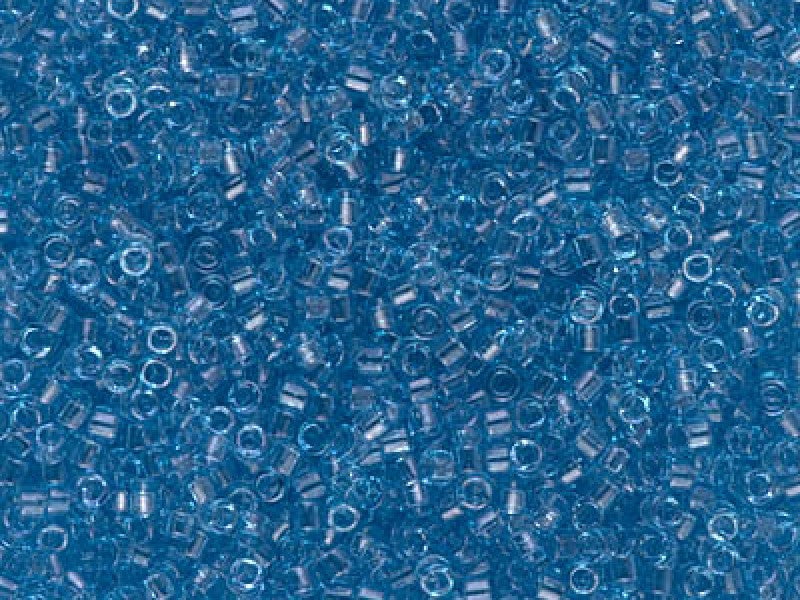 Delica Seed Beads 11/0, Transparent Blue Luster, Miyuki Japanese Beads