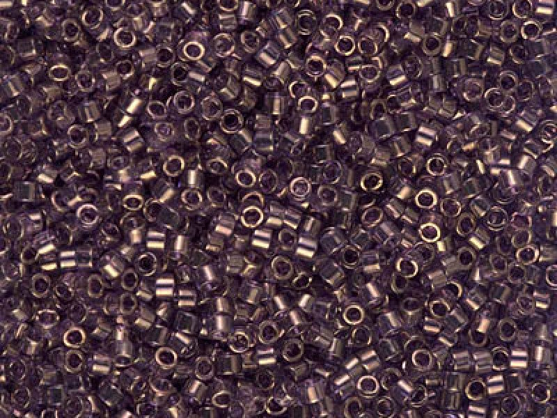 Delica Seed Beads 11/0, Lavender Blue Gold Luster, Miyuki Japanese Beads