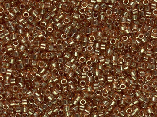 Delica Seed Beads 11/0, Apricot Topaz Gold Luster, Miyuki Japanese Beads