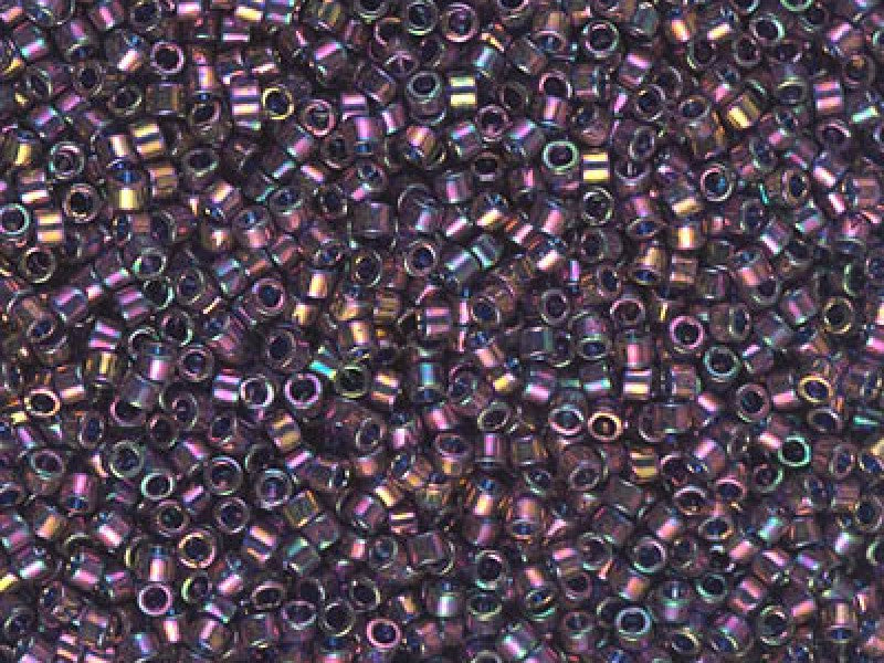 Delica Seed Beads 11/0, Plum Gold Luster, Miyuki Japanese Beads
