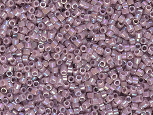 Delica Seed Beads 11/0, Opaque Lilac AB, Miyuki Japanese Beads