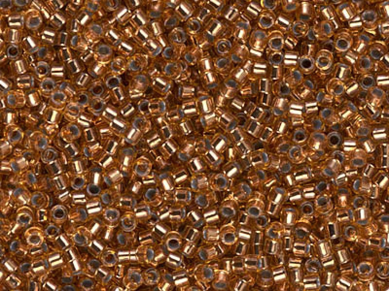 Delica Seed Beads 11/0, Copper Lined Light Bronze, Miyuki Japanese Beads