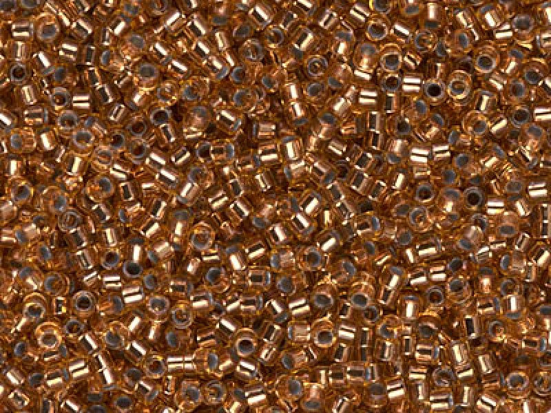 50 g Delica Seed Beads 11/0, Copper Lined Light Bronze, Miyuki Japanes —  ScaraBeads US