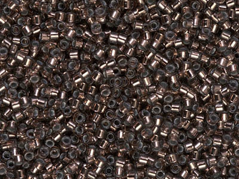 Delica Seed Beads 11/0, Silver Lined Dark  Bronze, Miyuki Japanese Beads