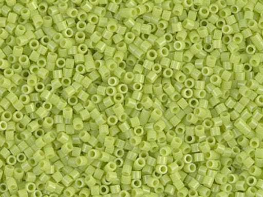 Delica Seed Beads 15/0, Opaque Chartreuse, Miyuki Japanese Beads