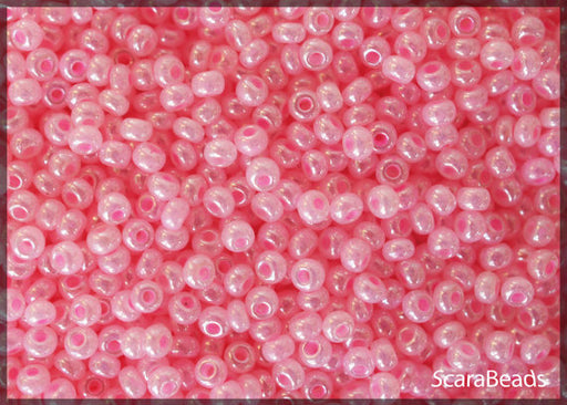 20 g 11/0 Seed Beads Preciosa Ornela, Pearl Pink, Czech Glass