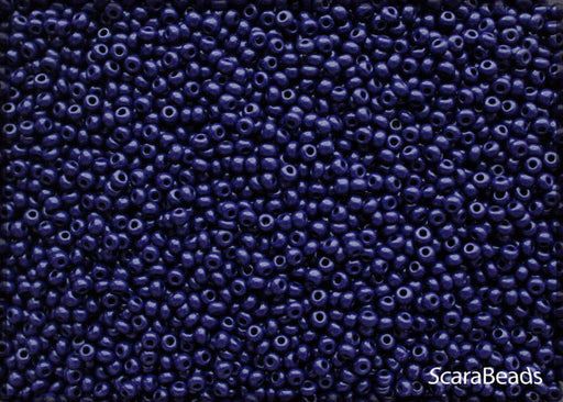 20 g 11/0 Seed Beads Preciosa Ornela, Dark Blue Opaque, Czech Glass