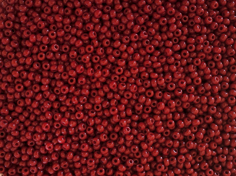 20 g 11/0 Seed Beads Preciosa Ornela, Dark Red Opaque, Czech Glass