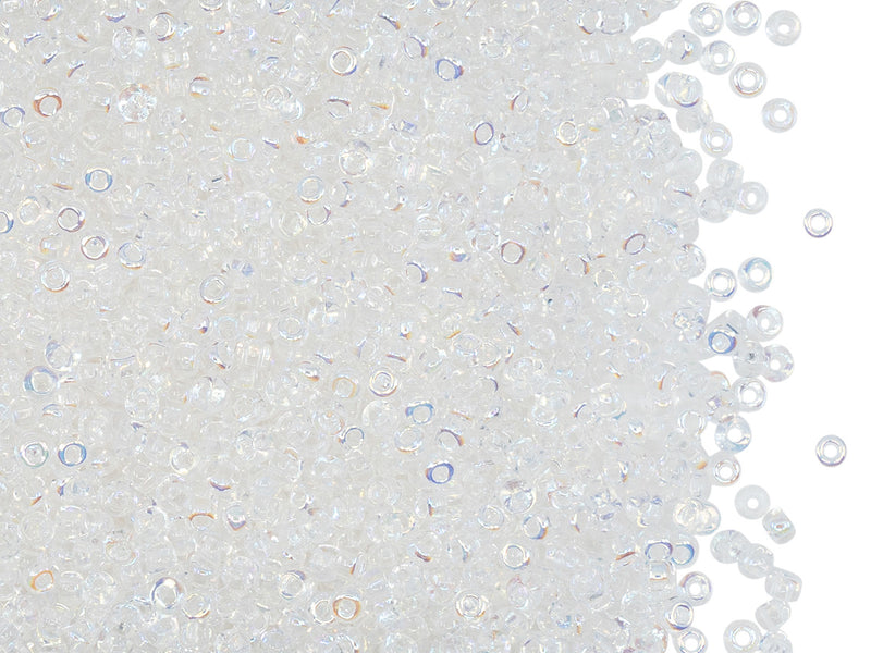 20 g 11/0 Seed Beads Preciosa Ornela, Crystal AB, Czech Glass