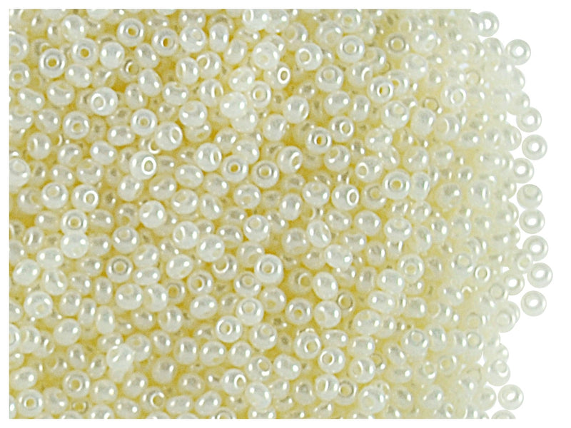 20 g 11/0 Seed Beads Preciosa Ornela, Light Cream Pearl, Czech Glass