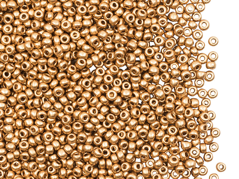 20 g 11/0 Seed Beads Preciosa Ornela, Aztec Gold, Czech Glass