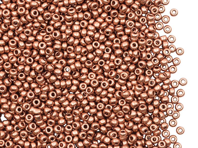 20 g 11/0 Seed Beads Preciosa Ornela, Vintage Copper, Czech Glass