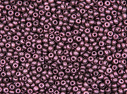 Rocailles 11/0 Jet Polychrome Rose Czech Glass Purple