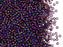 Rocailles Seed Beads 11/0, Transparent Purple Rainbow, Czech Glass