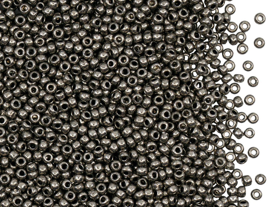 Rocailles Seed Beads 11/0, Brown Metallic, Czech Glass