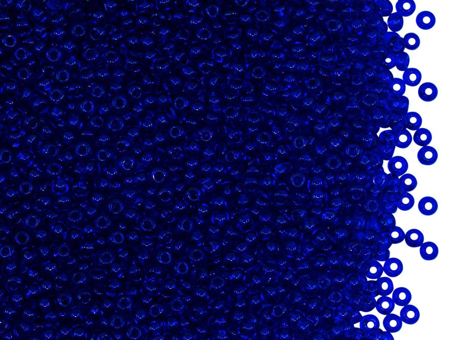 Rocailles Seed Beads 11/0, Blue Opaque, Czech Glass