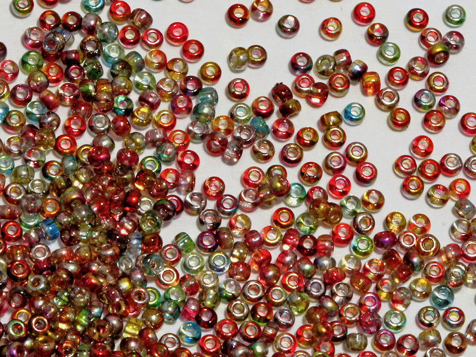 20 g Rocailles Seed Beads 11/0, Crystal Magic Wine, Czech Glass