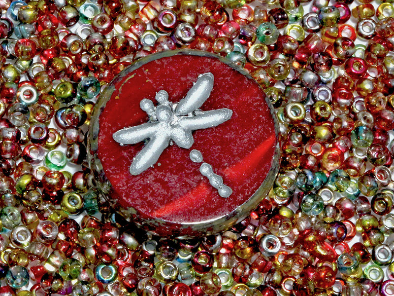 20 g Rocailles Seed Beads 11/0, Crystal Magic Wine, Czech Glass